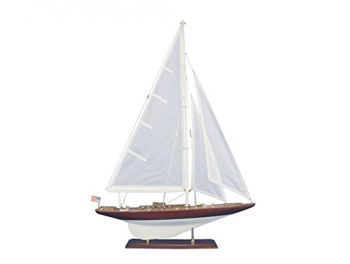 Hampton Nautical Wooden William Fife Model Sailboat Decoration, 35" - Thumbnail 4