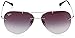 Ray-Ban Men's RB8055 Polarized Aviator Sunglasses, Titanium/Gradient Grey, 59 mm