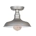 Design House 519876 Kimball Industrial Farmhouse 1 Indoor Semi-Flush Ceiling Mount Light with Metal Shade for Kitchen Hallway Dining Room Bedroom, Galvanized Steel primary