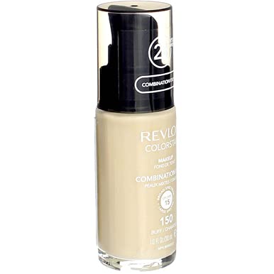 REVLON LIQUID FOUNDATION, COLORSTAY FACE MAKEUP FOR COMBINATION & OILY SKIN, SPF 15, MEDIUM-FULL COVERAGE WITH MATTE FINISH, 150 BUFF, 1 FL OZ
