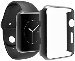 Apple Watch Series 2 Case Built-in PC Black Full Cover Skins with Hard Protective Screen for Apple Watch 42mm iWatch