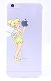 (6 (4.7)-Tinkerbell-Silicone Case) ROXX iPhone 6 (4.7) / 6s Case Fairy Tale Soft Rubber TPU Silicone Cases Featuring Disney Snow White Tinkerbell Holding Apple for iPhone 6 (4.7)