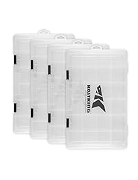 KastKing Tackle Boxes, Plastic Box, Organizador de almacenamiento de plástico con separadores extraíbles   Fishing Tackle Storage   Organizador de Box   2 Paquetes   4 Packs Tackle Trays   Parts Box