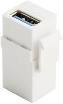 USB 3.0 A Female to A Female Extension Keystone Jack Coupling Adapter for Wall Plate USB Cable CableCC, Straight
