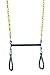 Abeaco Heavy Duty Playground Trapeze Bar with Rings Extra Long 38 Inch Chain Swing Set (Trapeze Bar)