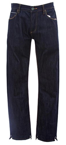 Superdry Men's Officer Standard Blue Skinny Jean in Full Raw Denim 33W x 32L
