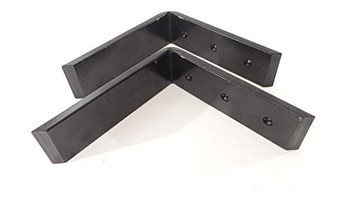 Countertop and Shelf Support Brackets 2 Piece Set for Granite and Quartz Countertops and Heavy Shelves, 8 Inch x 8 Inch, Heavy-Duty Steel Construction, Powder Coat Finish, 2 Pieces, Hardware Included