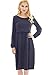 Bearsland Women's Maternity Long Sleeve Soft Nursing Breastfeeding Dresses Pockets