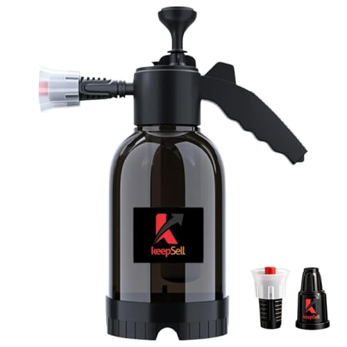 K-SELL IMPORTS Pulverizador Manual 2 Litros Borrifador Snow Foam De Espuma Bomba De Alta Pressão, Válvula De Alívio, 2 Bicos Ajustável