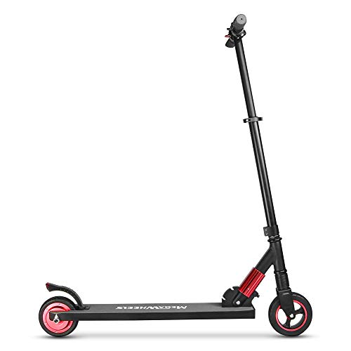 Ksruee Electric Scooter Ultra-Lightweight Foldable Electric Kick Scooter Sturdy Tough and Smooth to Ride Huffy Scooters for Kids and Adults (red)