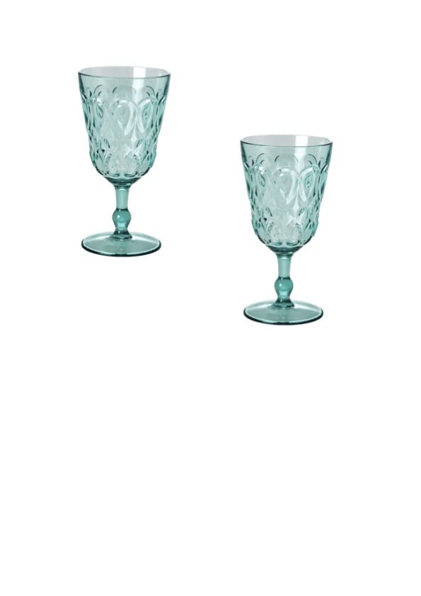 Rice Acrylic Wine Glasses (Mint) Set of 2