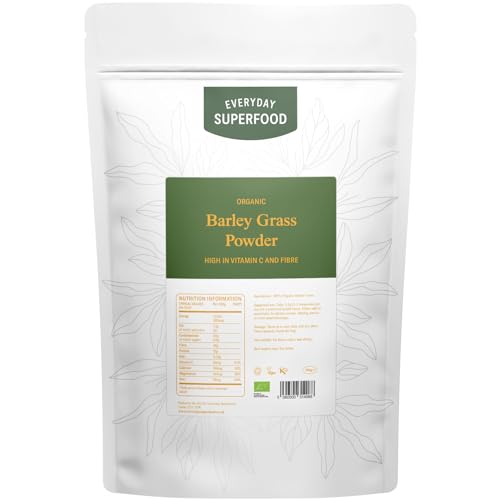Everyday Superfood Organic Barley Grass Powder 200g, European Grown Barleygrass, Ideal in Juice and Smoothies, Certified Vegan and Kosher