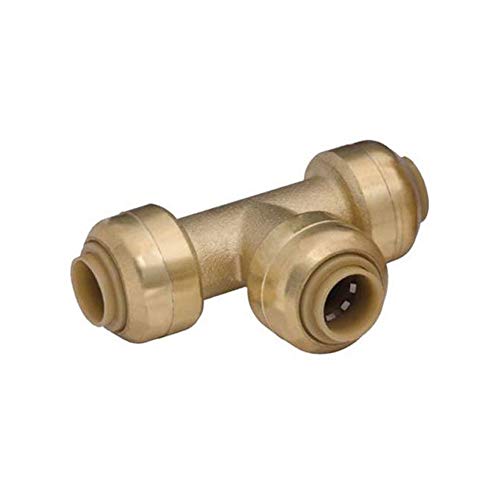 SharkBite U358LFA Tee, 1/4 inch (3/8 inch OD) x 1/4 inch (3/8 inch OD) x 1/4 inch (3/8 inch OD)