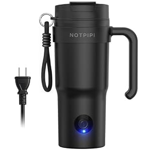 NOTPIPI 電気ケトル ポータブル 小型 500ML 大容量 100V 350W低消費電力 保温 持ち運びケトル 湯沸かし 一人暮らし ブラック