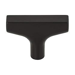 Top_Knobs Riverside T Knob Color Flat Black