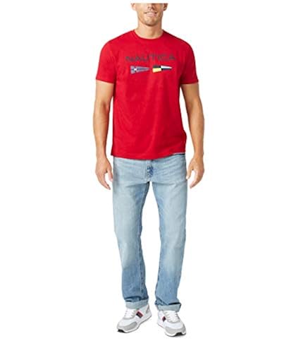 Nautica Men's Sustainably Crafted Logo Signal Flag Graphic T-Shirt