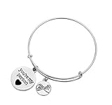 Rurah Charm Bangle Bracelet Wire Adjustable Gift for Friends or Family,Style 2