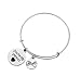 Rurah Charm Bangle Bracelet Wire Adjustable Gift for Friends or Family,Style 2