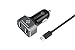 Quick Charge 3.0 car charger, ProtonPlanet Qualcomm Fast Charging USB Car Charger with Smart QC 3.0 + 5V/2.4A Micro USB Cable Technology for Samsung Galaxy S7, Galaxy S6, Note 5, iPhone compatable
