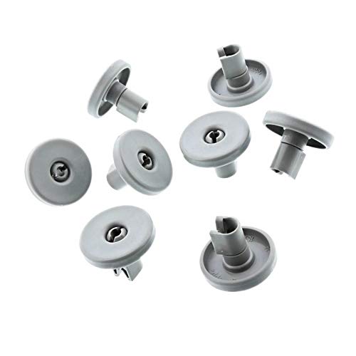 Pack of 8 x Replacement Dishwasher Lower Basket Wheel Suitable For Zanussi 40mm Bottom Roller Runner & Clip Axle 50269757006 50286965004 50286964007 50269971003 50269921008