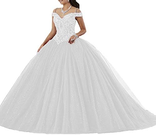 GracepromWomen's Puffy Crystal Quinceanera Gown