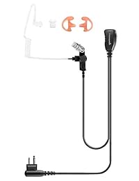 Auricular de cable único con cable reforzado de Kevlar para radio Motorola BPR40 CP200D CP200D CP200XLS CP110 CP185 DTR650 PR400 EP450 CLS DLR DTR RDX RDU RDV RMV RMV, Auricular de vigilancia de tubo acústico