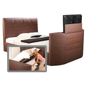 Body Impressions Miami 4FT 6 Double Leather TV Bed With ...