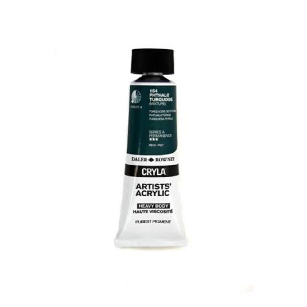 Daler-Rowney Cryla Acrylic 75 ml Phthalo Turquoise, Professional Artists