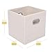 MaidMAX Storage Bins 12x12x12, for Home Organization and Storage, Toy Storage Cube, Closet Organizers and Storage, with Dual Plastic Handles, Beige, Set of 6