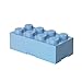 Room Copenhagen Lego Lunch Box, 7.8” x 3.9” x 2.9”, Light Blue