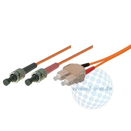 Tecline 75203 OM2 Fibre-Optic Cable (50/125 µm, 3.0 m) Orange