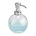 InterDesign York Glass Soap Dispenser Pump for Body Moisturizer, Liquid Hand Soap, Sanitizer or Aromatherapy Lotion - Clear/Chrome