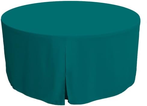 60-Inch Tablecloth, Fitted Folding Table Cover, Tablevogue, Peacock