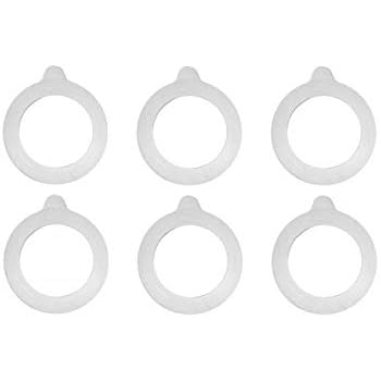 Bormioli Rocco Fido Jar Replacement Gaskets - 6-Pack White Rubber Seals For 3.25 Oz & 4.25 Oz Jars