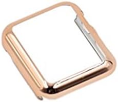 Apple Watch Case Rose Gold Full Cover PC Frame Skins with Protective Screen for Apple Watch 42mm iWatch