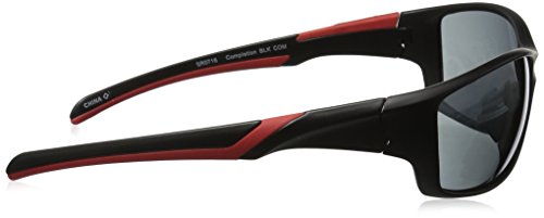 Foster Grant Men's Completion Wrap Sunglasses, Black, 67 mm