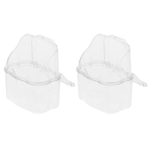 VANKOA 4 Pcs No Mess Bird Feeder,Parrot Automatic Food Feeding Station Cage Accessories Seed Container