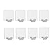 BQTime Towel Hooks 3M Self Adhesive Hooks Super Power Heavy Duty Stainless Steel Key Robe Coat Clothes Bag Hanger Holder, Wall Mounted, Waterproof, Kitchen Sink Bathroom Shower Accessories, 8 Pack
