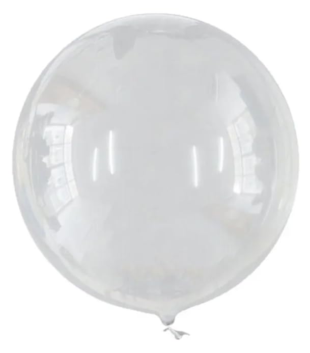 Kit 20 Balões Bubble Transparente 24 Pol (60cm) para Festa Aniversário Decoração