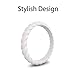 MOKANI Silicone Wedding Ring for Women, 4-Pack Thin and Braided Rubber Band, Fashion, Colorful, Comfortable fit, Skin Safe, Size 6