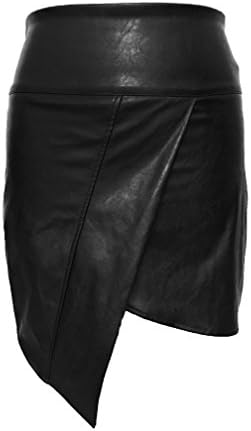 humel Rae Fake Leather Asymmetrical Miniskirt