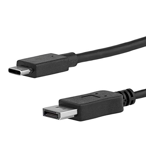 StarTech.com 6 ft USB C to DisplayPort Video Cable - Thunderbolt 3 Compatible - 4K 60Hz - USB 3.1 Type C to DP Monitor Adapter Cable (CDP2DPMM6B)