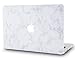 LuvCase Laptop Case Compatible with MacBook Air 13 Inch (2010-2017) A1466/A1369 (No Touch ID) Rubberized Plastic Hard Shell Cover (White Cloud Marble)