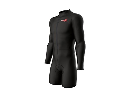 Sparx Long Sleeve Cycling Skinsuit Pro Team Bicycle Suit Bike Racing Suit Cycle Kit 3D Pad (Small)