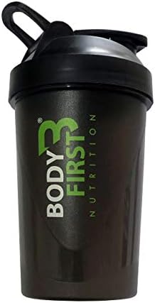 Body First Compact BPA-Free Food Grade Shaker Bottle for Gym ; 400 ml (Black)