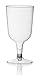 100 Plastic Wine Glasses/Wine Cups | 2 Piece Stemmed Glasses 6 Oz | Clear Plastic Elegant Wine Cup | Ideal For Parties, Weddings Or any Occasion