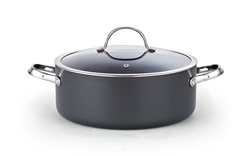 Click Here to See More Images Large Covered Casserole, Black Color, 7 qt, Aluminium Material, Non-Stick, Removable Cover, Convenient Handles, Multi-Functional, Ideal For Various Dishes, Easy To Maintain, Easy Cleaning & E-Book.