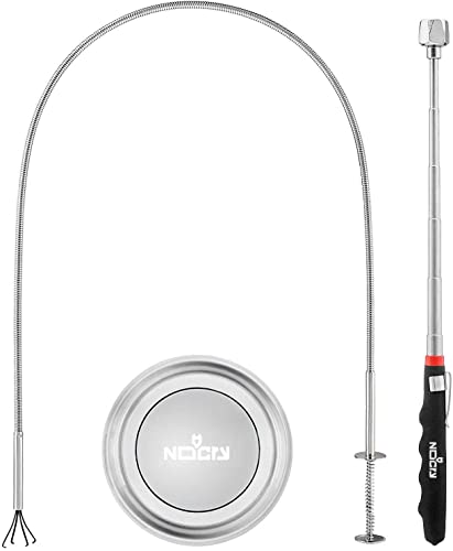 NoCry Pick-Up Tool Set - Includes Flexible Claw Grabber, Magnetic Parts Tray and Telescoping Magnet Pick-up Tool