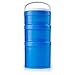 BlenderBottle ProStak Twist n' Lock Storage Jars Expansion 3-Pak with Removable Handle, Cyan primary