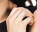 Beaux Bijoux Sterling Silver CZ Double X Off-Center Ring